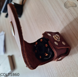 Copri fondina E3 MARRONE3 per il tamburo del revolver Remington calibro 44  COLT1860