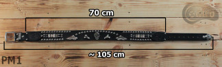 PM1 bőr öv motoros stílusú nadrághoz. HOSSZ ~ 105 cm