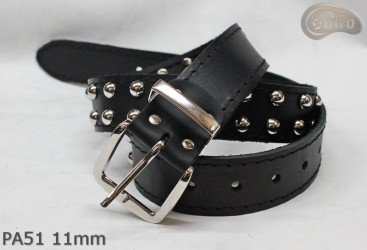 Cintura per pantaloni/gonna in pelle PA51 con rivetti decorativi da 11 mm