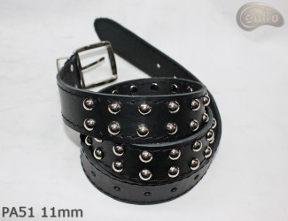 Cintura per pantaloni/gonna in pelle PA51 con rivetti decorativi da 11 mm