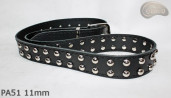 Cintura per pantaloni/gonna in pelle PA51 con rivetti decorativi da 11 mm
