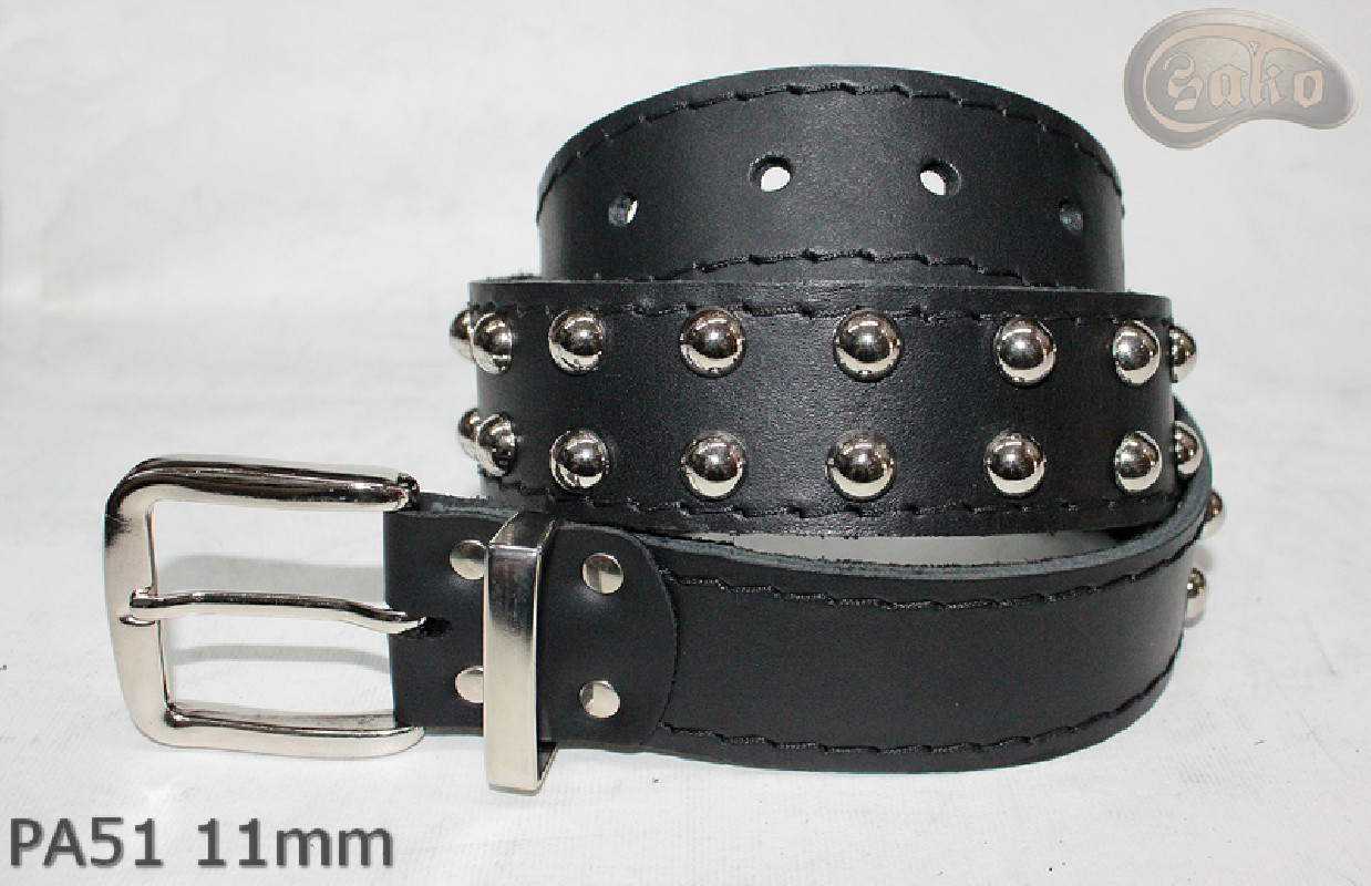 Cintura per pantaloni/gonna in pelle PA51 con rivetti decorativi da 11 mm