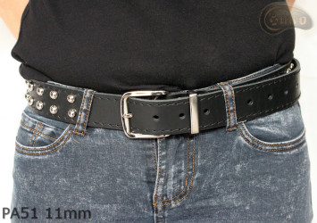 Cintura per pantaloni/gonna in pelle PA51 con rivetti decorativi da 11 mm