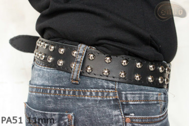Cintura per pantaloni/gonna in pelle PA51 con rivetti decorativi da 11 mm