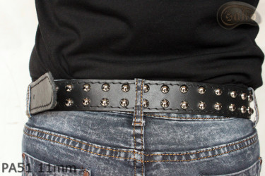 Cintura per pantaloni/gonna in pelle PA51 con rivetti decorativi da 11 mm