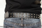 Cintura per pantaloni/gonna in pelle PA51 con rivetti decorativi da 11 mm