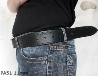 Cintura per pantaloni/gonna in pelle PA51 con rivetti decorativi da 11 mm