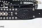 Cintura in pelle PM5 per pantaloni stile motociclista. LUNGHEZZA ~ 126 cm