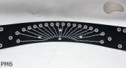 Cintura in pelle PM6 per pantaloni stile motociclista. LUNGHEZZA ~ 131 cm