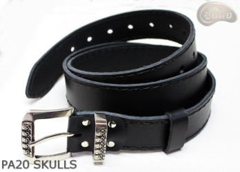 Cintura per pantaloni/gonna in pelle PA20 SKULLS