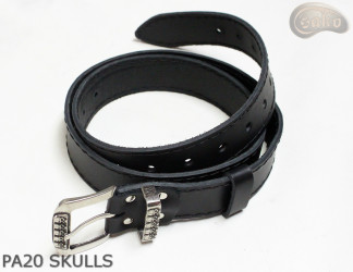 Cintura per pantaloni/gonna in pelle PA20 SKULLS