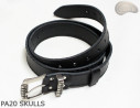Cintura per pantaloni/gonna in pelle PA20 SKULLS
