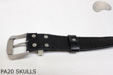 Cintura per pantaloni/gonna in pelle PA20 SKULLS