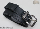 Cintura per pantaloni/gonna in pelle PA20 SKULLS