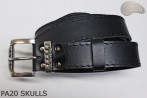 Cintura per pantaloni/gonna in pelle PA20 SKULLS