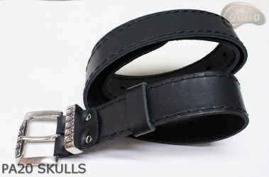Cintura per pantaloni/gonna in pelle PA20 SKULLS
