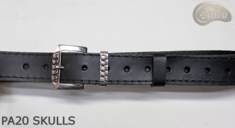 Cintura per pantaloni/gonna in pelle PA20 SKULLS