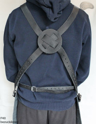 Grembiule protettivo in pelle F40 senza pressione macellaio/saldatura/cuoco/barbecue/fabbro