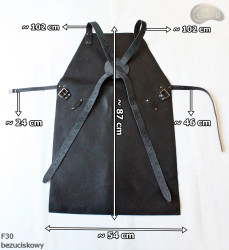Tablier de protection en cuir F30 sans pression boucher/soudure/chef/barbecue/serrurier