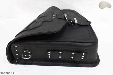 LEATHER SADDLEBAG S66 SKULL H-D SOFTAIL