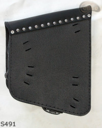 LEATHER SADDLEBAG S493 SKULL H-D SOFTAIL