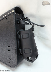 LEATHER SADDLEBAG S493 SKULL H-D SOFTAIL