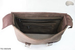 Borsa a tracolla in pelle TR3 BROWN