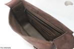 Borsa a tracolla in pelle TR3 BROWN