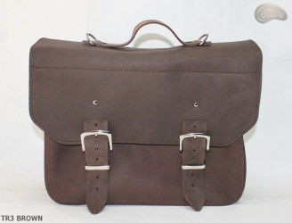 Borsa a tracolla in pelle TR3 BROWN