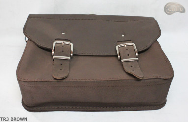 Borsa a tracolla in pelle TR3 BROWN