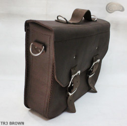 Borsa a tracolla in pelle TR3 BROWN