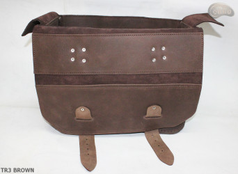 Borsa a tracolla in pelle TR3 BROWN
