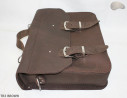 Borsa a tracolla in pelle TR3 BROWN