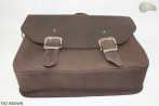 Borsa a tracolla in pelle TR3 BROWN