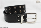 PA52 leather belt with flat decorative rivets