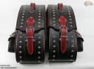 LEATHER SADDLEBAGS S261 RED *TO ORDER*