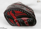 LEATHER SADDLEBAGS S261 RED *TO ORDER*