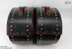 LEATHER SADDLEBAGS S261 RED *TO ORDER*
