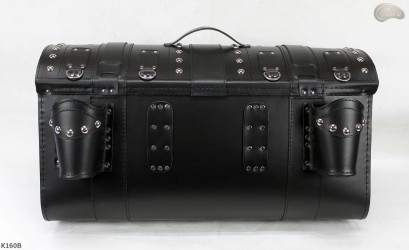 K160 motorcycle roll bag with lock and drink holders