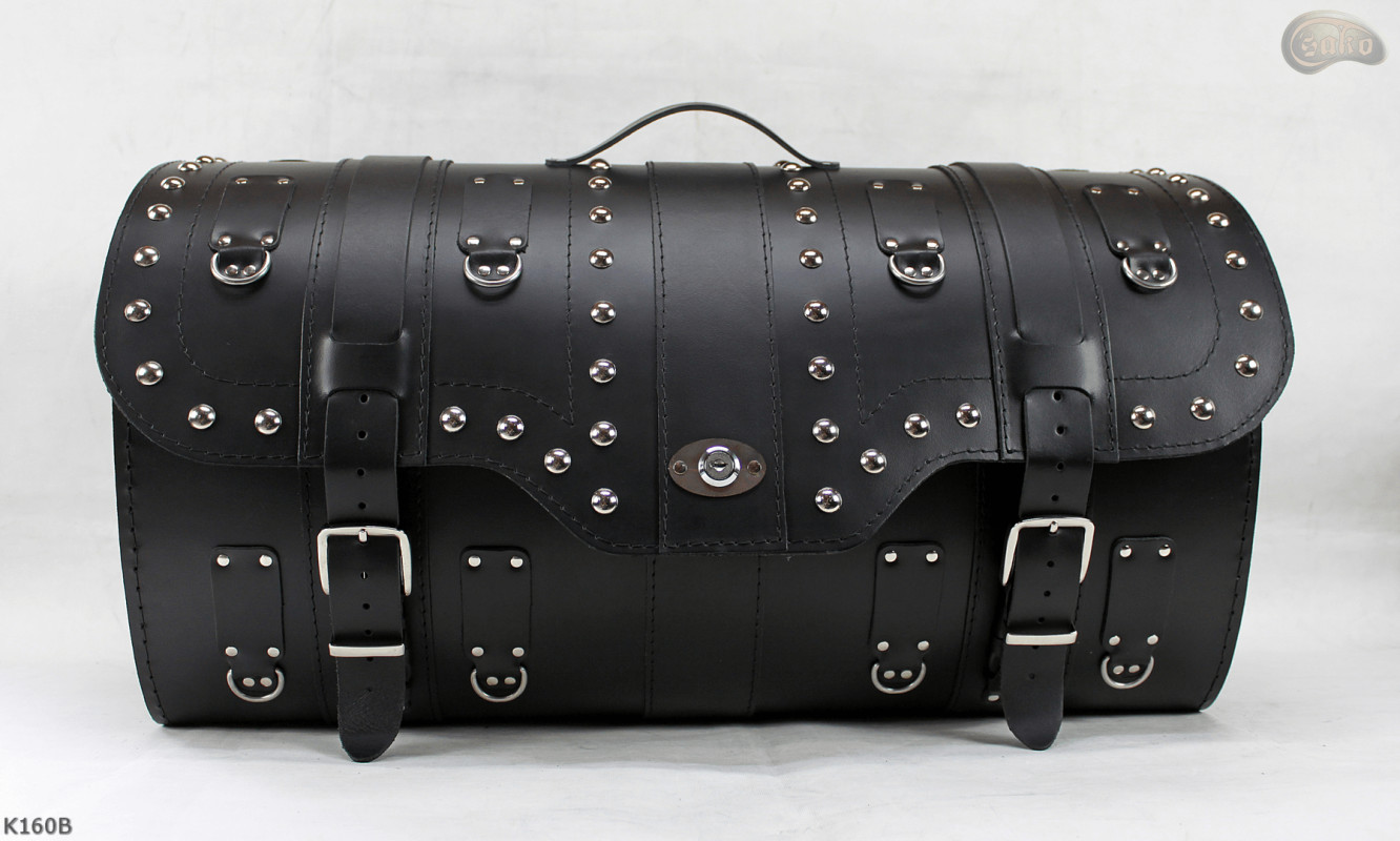 K160 motorcycle roll bag with lock and drink holders