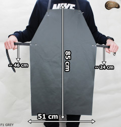 Grembiule protettivo in pelle F1 GREY/macellaio/saldatura/cuoco/barbecue/fabbro