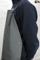 Grembiule protettivo in pelle F3 GREY/macellaio/saldatura/cuoco/barbecue/fabbro