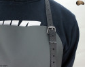 Grembiule protettivo in pelle F3 GREY/macellaio/saldatura/cuoco/barbecue/fabbro