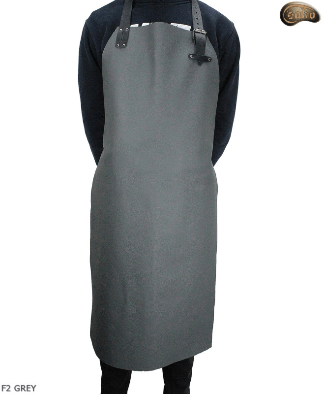 Grembiule protettivo in pelle F2 GREY/macellaio/saldatura/cuoco/barbecue/fabbro
