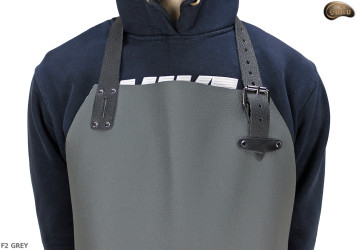 Grembiule protettivo in pelle F2 GREY/macellaio/saldatura/cuoco/barbecue/fabbro