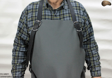 Grembiule protettivo in pelle F4 GREY/macellaio/saldatura/cuoco/barbecue/fabbro
