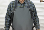 Grembiule protettivo in pelle F4 GREY/macellaio/saldatura/cuoco/barbecue/fabbro