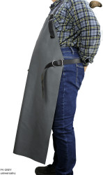 Grembiule protettivo in pelle F4 GREY/macellaio/saldatura/cuoco/barbecue/fabbro