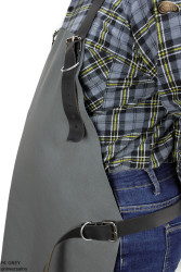 Grembiule protettivo in pelle F4 GREY/macellaio/saldatura/cuoco/barbecue/fabbro