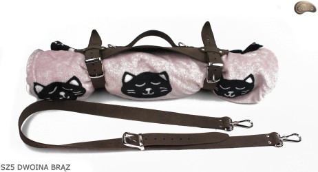 Bretelle SZ4 in pelle scamosciata marrone / cintura per coperta, materassino, sacco a pelo, giacca, bicicletta/motocicletta